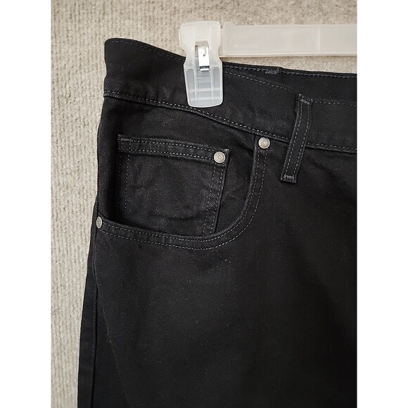 Arizona Relaxed Straight Leg Jeans Mens 38x32 Black Flex Denim Stretch NEW - Picture 2 of 12